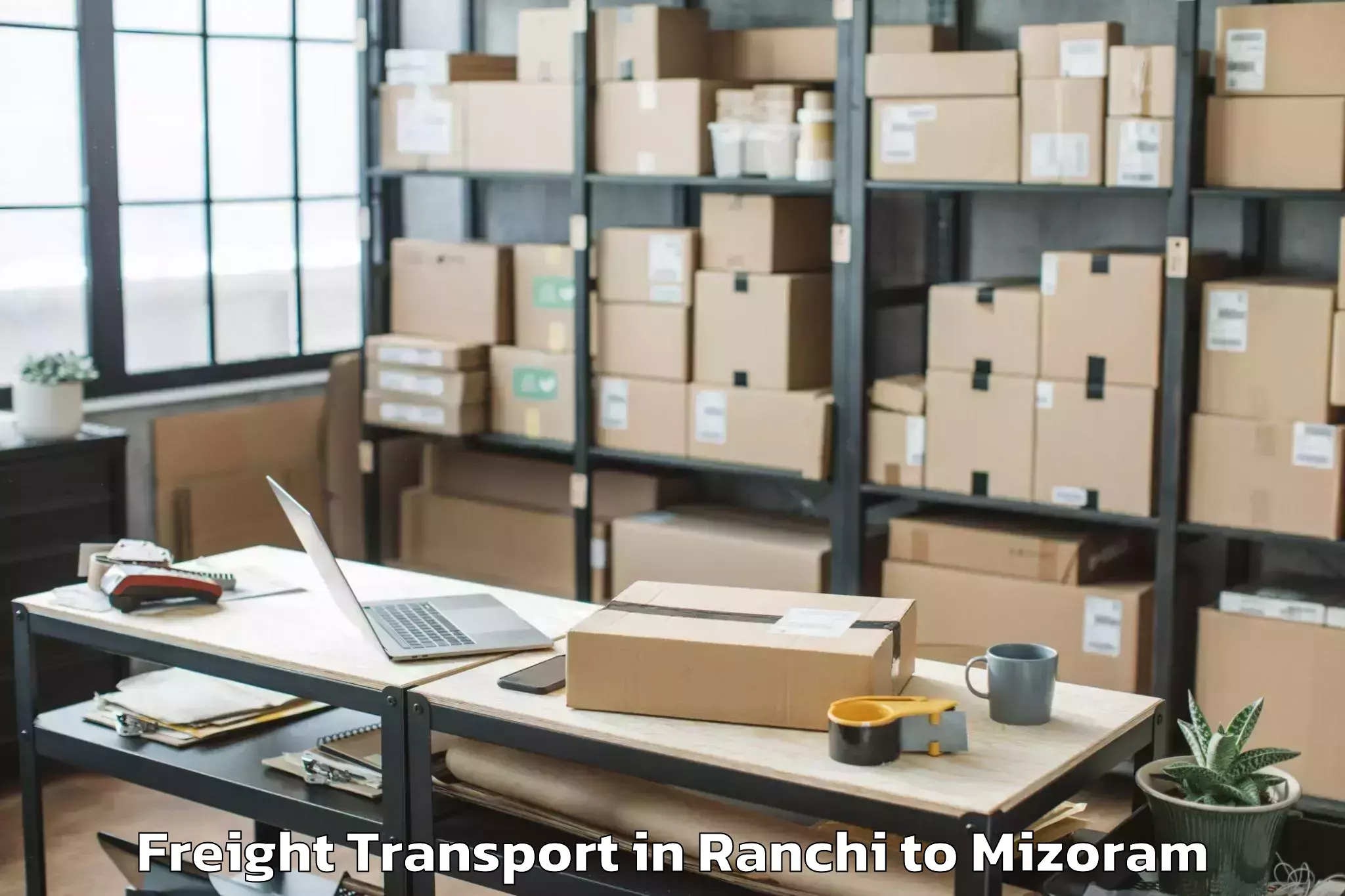 Book Ranchi to Hnahthial Freight Transport